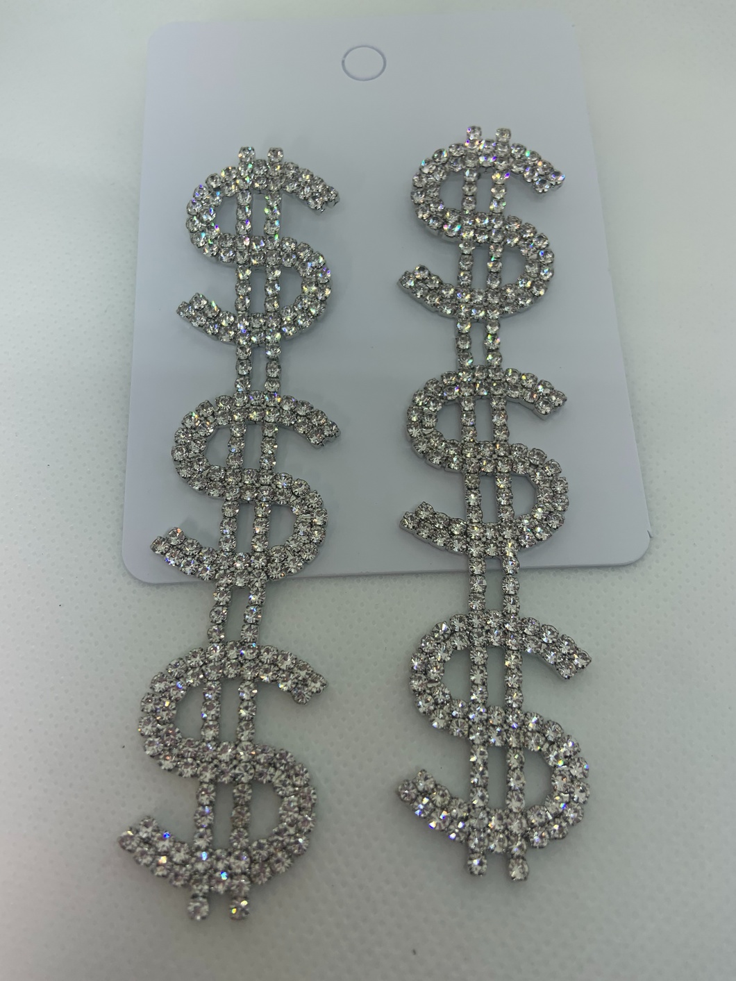 Silver Money earrings