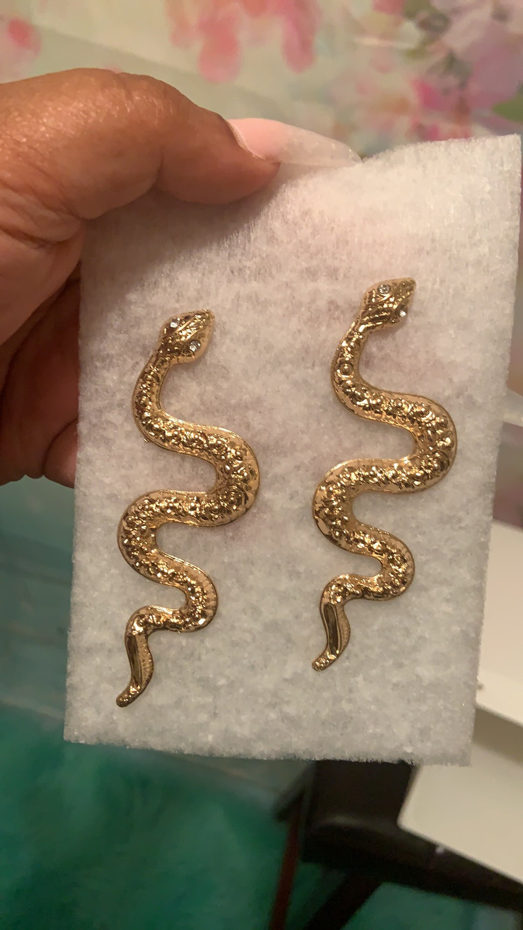 Snakeskin earrings