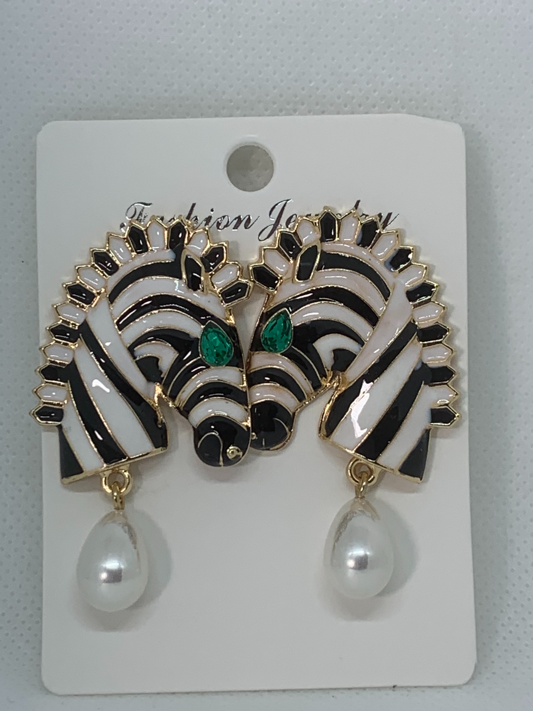 zebra earrings