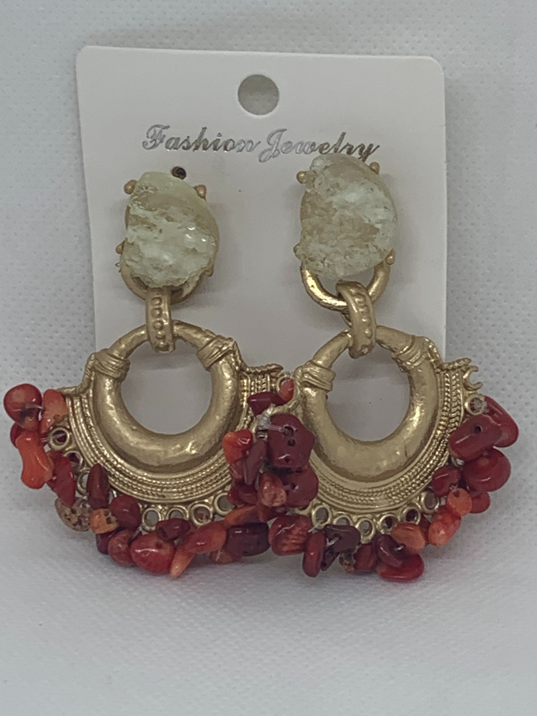 Red Stone Earrings